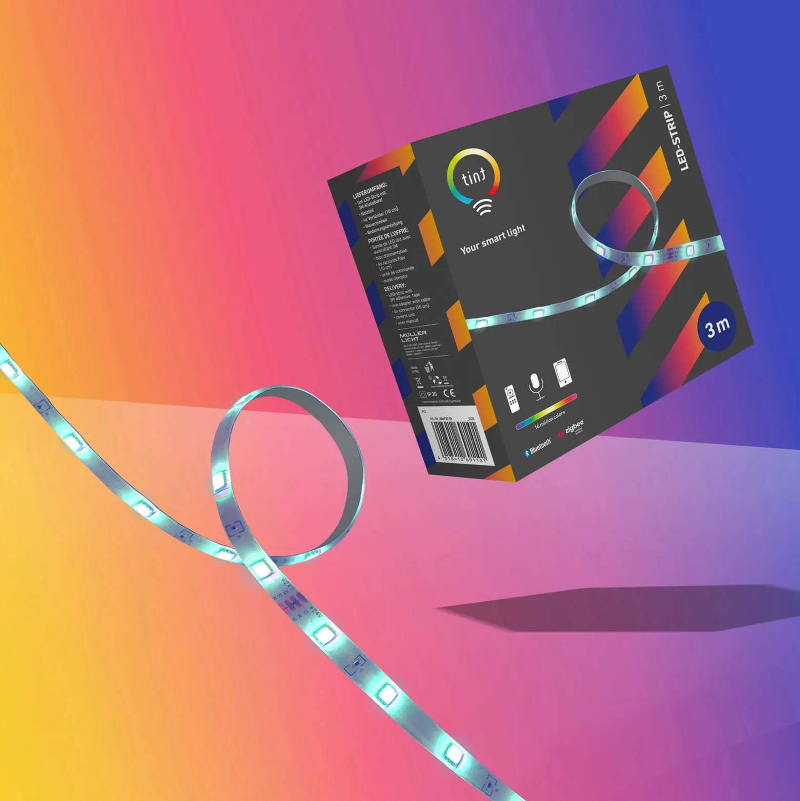 Müller Licht tint LED-Strip Color, Zigbee, Bluetooth 3 Meter