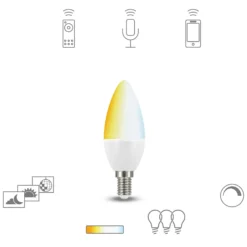 Müller Licht tint white LED-Kerzenlampe E14 5,8W