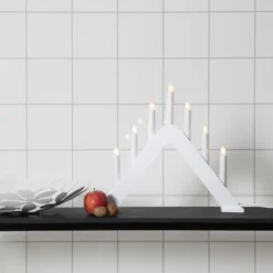 Modern designter Kerzenleuchter Jarve weiß