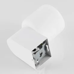 Molto Luce Außenwandlampe Lanu Flat, weiß, Alu/Glas