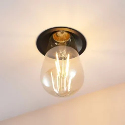 Molto Luce Einbaulampe Willi 68R, schwarz, Alu, E27