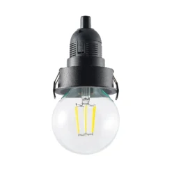 Molto Luce Einbaulampe Willi 68R, schwarz, Alu, E27
