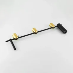 Molto Luce Hängelampe Nuun SD, schwarz/goldfarben, 3-flg.