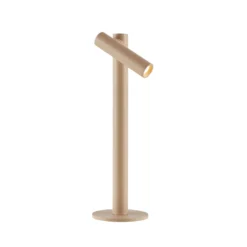 Molto Luce LED-Akku-Tischlampe Mimo T, sandfarben, Aluminium