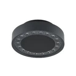 Molto Luce LED-Außen-Deckenlampe Nona, Ø 18,2 cm, anthrazit