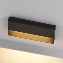 Molto Luce LED-Außenwandlampe Cado, Breite 25 cm, schwarz