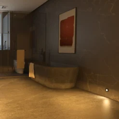 Molto Luce LED-Einbaulampe Wall 68R Glass IP44 RD, schwarz