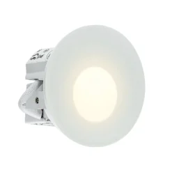 Molto Luce LED-Einbaulampe Wall 68R Glass IP44 RD, weiß. CCT