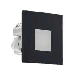 Molto Luce LED-Einbaulampe Wall R68 Glass IP44 SQ, schwarz