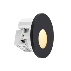 Molto Luce LED-Einbaulampe Wall 68R IP44 RD, schwarz, CCT