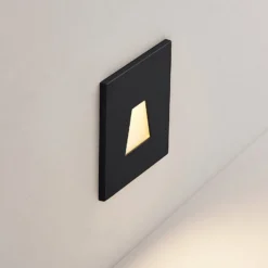 Molto Luce LED-Einbaulampe Wall 68R IP44 SQ, schwarz, CCT