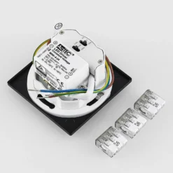 Molto Luce LED-Einbaulampe Wall 68 R Sina IP44 SQ, schwarz