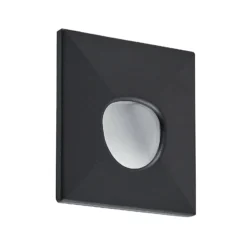 Molto Luce LED-Einbaulampe Wall 68 R Sina IP44 SQ, schwarz