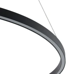 Molto Luce LED-Hängelampe Perfora, schwarz, Ø 90 cm, Alu