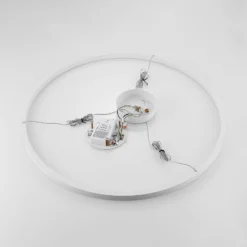 Molto Luce LED-Hängelampe Perfora, weiß, Ø 90 cm, Aluminium