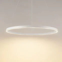 Molto Luce LED-Hängelampe Perfora, weiß, Ø 90 cm, Aluminium