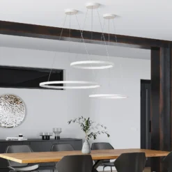 Molto Luce LED-Hängelampe Perfora, weiß, Ø 60 cm, Aluminium