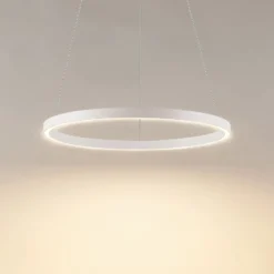 Molto Luce LED-Hängelampe Perfora, weiß, Ø 60 cm, Aluminium