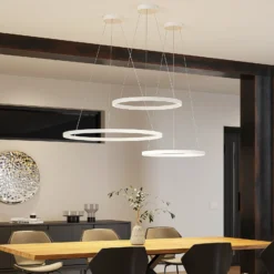 Molto Luce LED-Hängelampe Perfora, weiß, Ø 60 cm, Aluminium