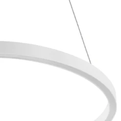 Molto Luce LED-Hängelampe Perfora, weiß, Ø 60 cm, Aluminium