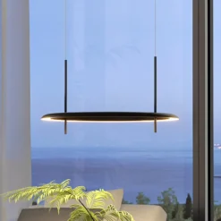 Molto Luce LED-Hängelampe Vuto PD, schwarz, Ø 60 cm, Alu