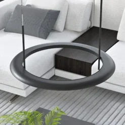 Molto Luce LED-Hängelampe Vuto PD, schwarz, Ø 60 cm, Alu