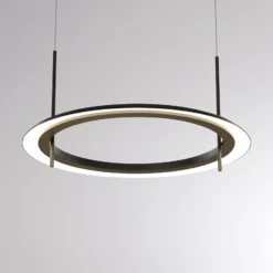 Molto Luce LED-Hängelampe Vuto PD, schwarz, Ø 60 cm, Alu