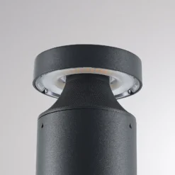 Molto Luce LED-Sockellampe Mona, Ø 10 cm, Alu, Höhe 45 cm