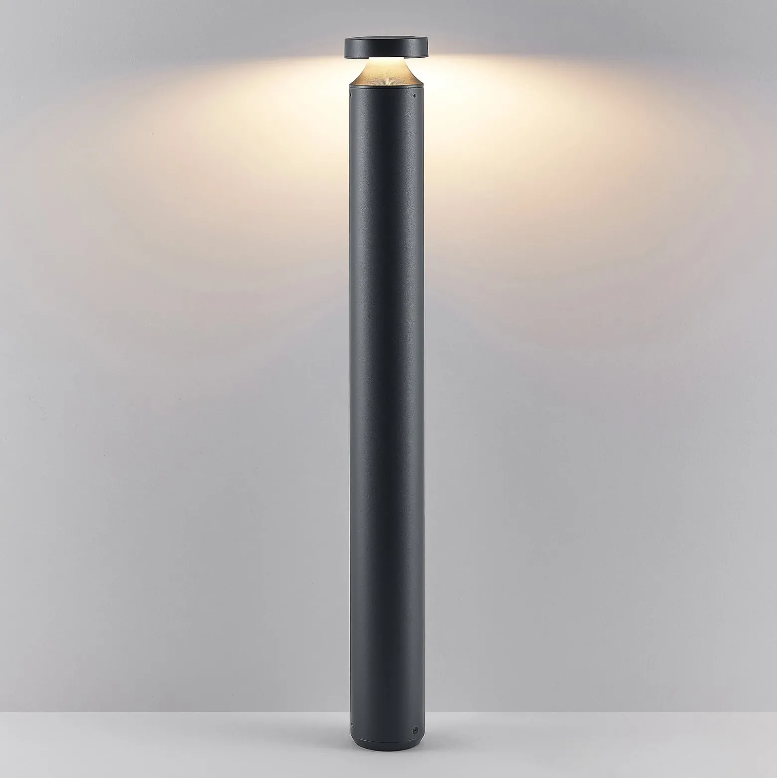 Molto Luce LED-Wegelampe Mona, Ø 10 cm, Alu, Höhe 85 cm