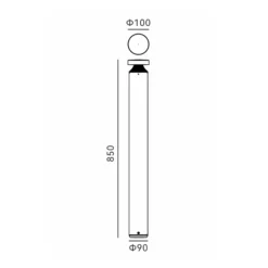 Molto Luce LED-Wegelampe Mona, Ø 10 cm, Alu, Höhe 85 cm