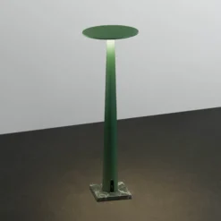Nemo LED-Akku-Tischleuchte Portofino, smaragdgrün, Marmor