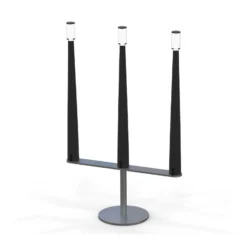 Nemo LED-Akku-Tischleuchte Sorrento, schwarz, 3-flammig, USB