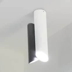 Nemo Tubes LED-Deckenleuchte zweiflammig weiß/grau