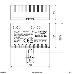 Netzgerät 12V/DC 0,1-6W, IP20, 100-240V/AC