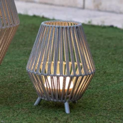 Newgarden Conta LED-Akku-Tischlampe taupe 32cm