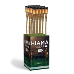 Newgarden Hiama LED-Solar-Gartenfackel aus Bambus