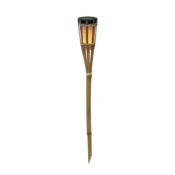 Newgarden Hiama LED-Solar-Gartenfackel aus Bambus