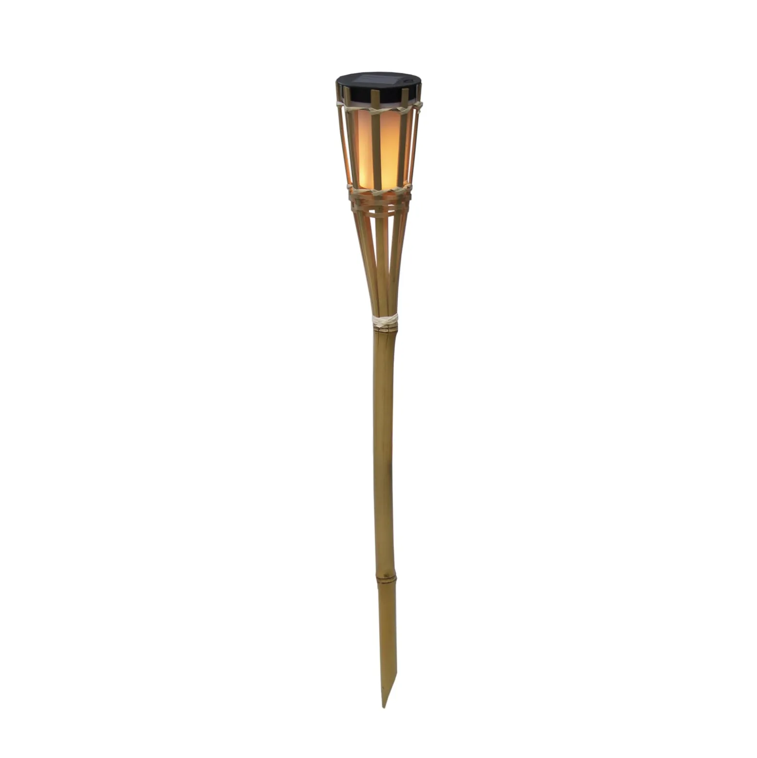 Newgarden Hiama LED-Solar-Gartenfackel aus Bambus