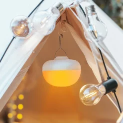 Newgarden LED-Akku-Tischleuchte Cherry, orange/weiß, IP54