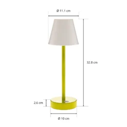 Newgarden Lola Slim LED-Tischlampe Akku, lime