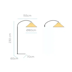 Newgarden Niza LED-Stehleuchte innen/außen, 230cm