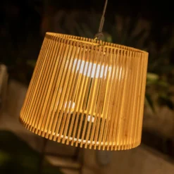 Newgarden Okinawa LED-Akku-Außenpendellampe Bambus