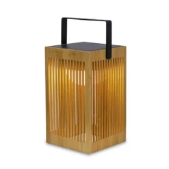 Newgarden Okinawa LED-Solar-Tischlampe aus Bambus