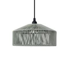 Newgarden Pendelleuchte Calabardina, grün, Seil, Ø30cm, IP44