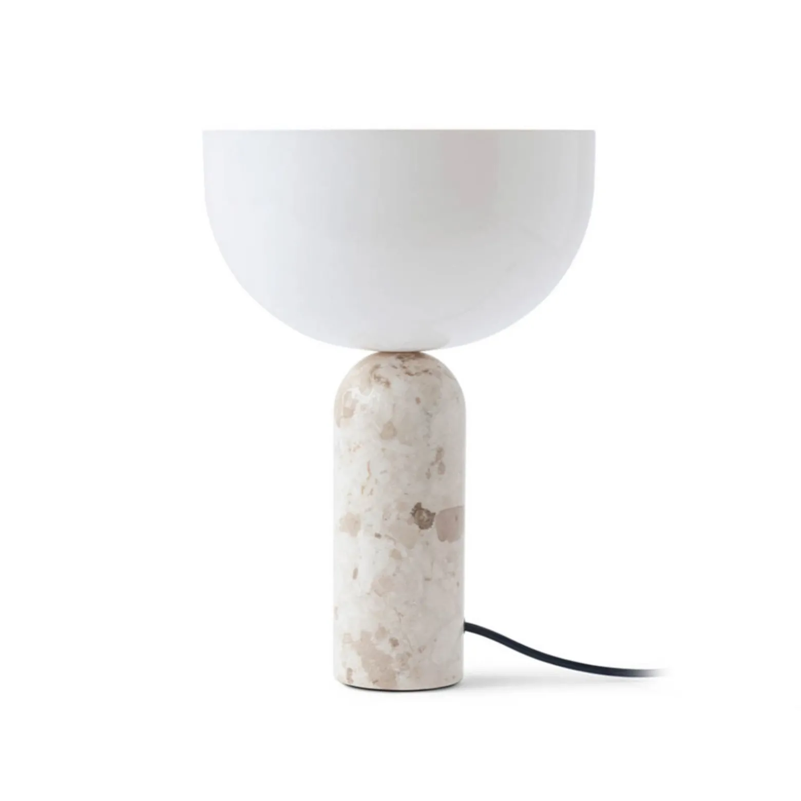NEW WORKS Tischleuchte Kizu Small, beige, Marmor, E14
