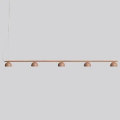 Northern Blush LED-Hängeleuchte, 5-flg., beige
