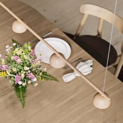 Northern Blush LED-Hängeleuchte, 5-flg., beige