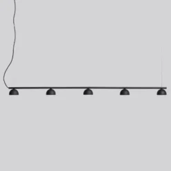Northern Blush LED-Hängeleuchte, 5-flg., schwarz