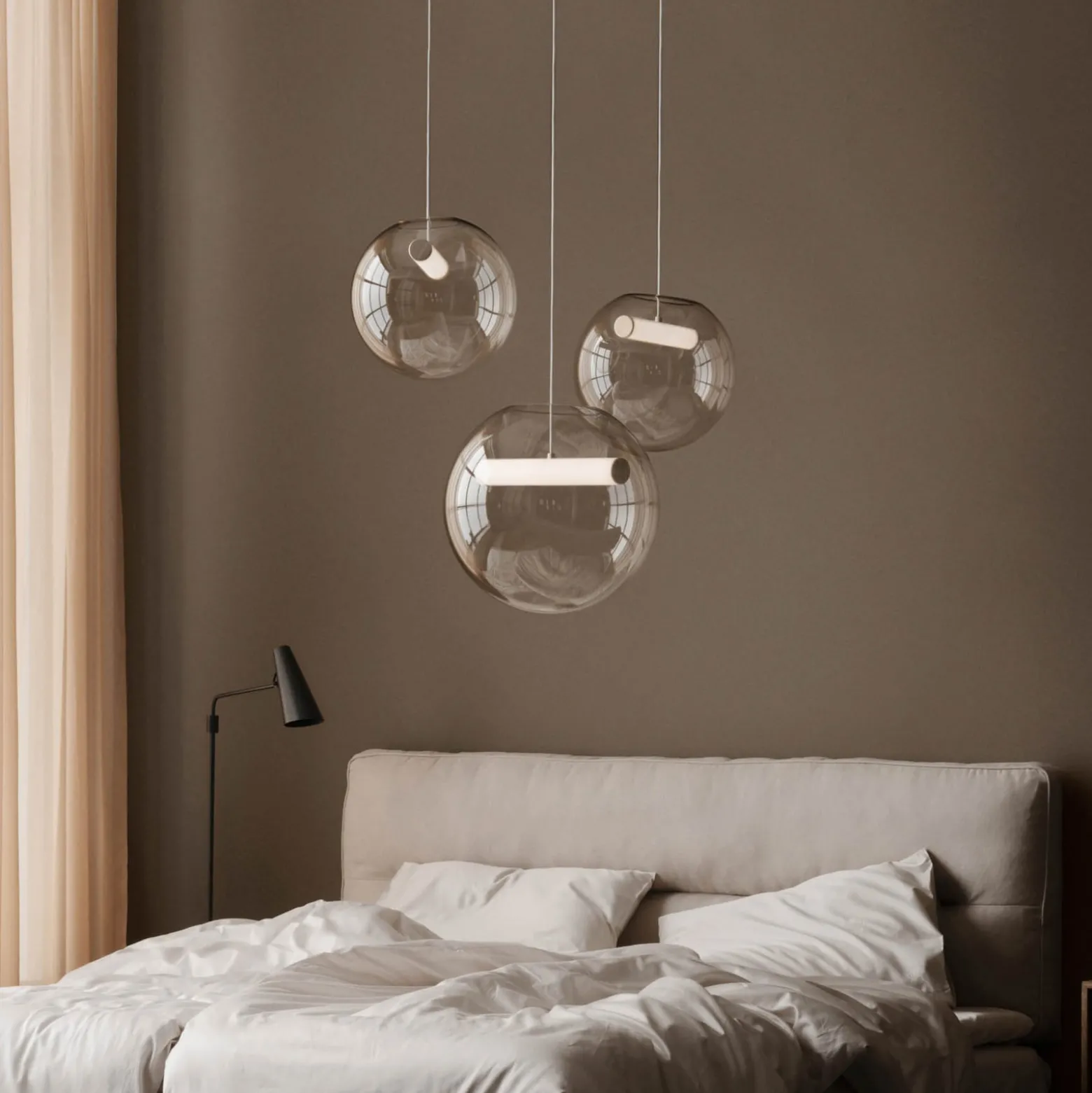 Northern Reveal LED-Hängeleuchte Rauchglas Ø 45 cm