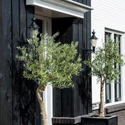 Nostalgische Außenwandleuchte Edam M, grün/kupfer